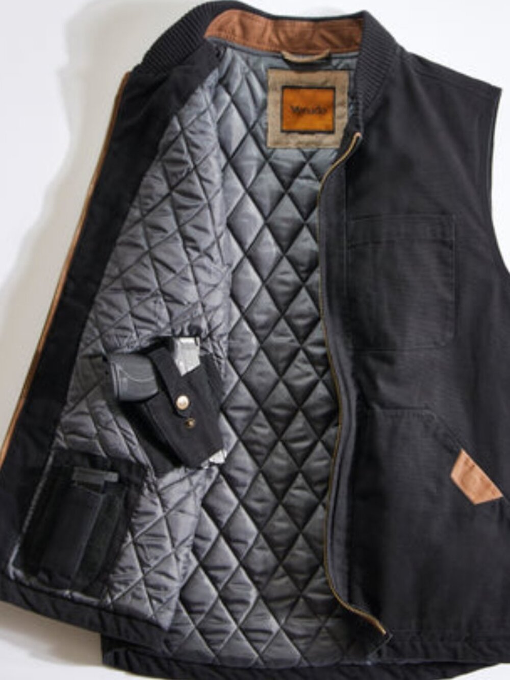 Concealed Carry Canvas Vest - Black | XL